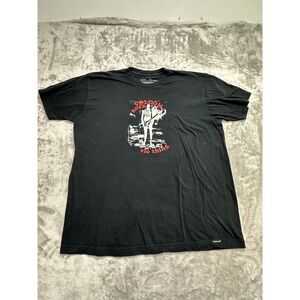Volcom T-Shirt Men's Size XL Xtra Large Black Rock Band Short Sleeve Graphic EUC
